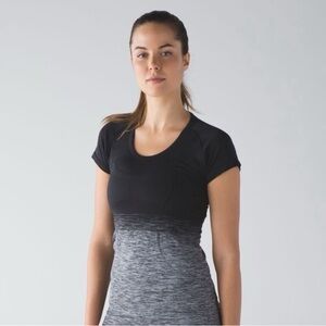 Lululemon Black and Gray Ombré Swiftly Tech